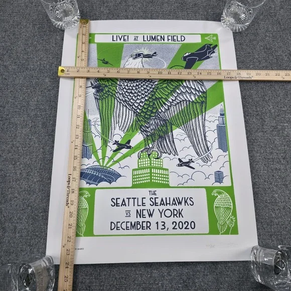 Ames Bros‎ Seattle Seahawks Gameday Poster vs New York 2020 122/315